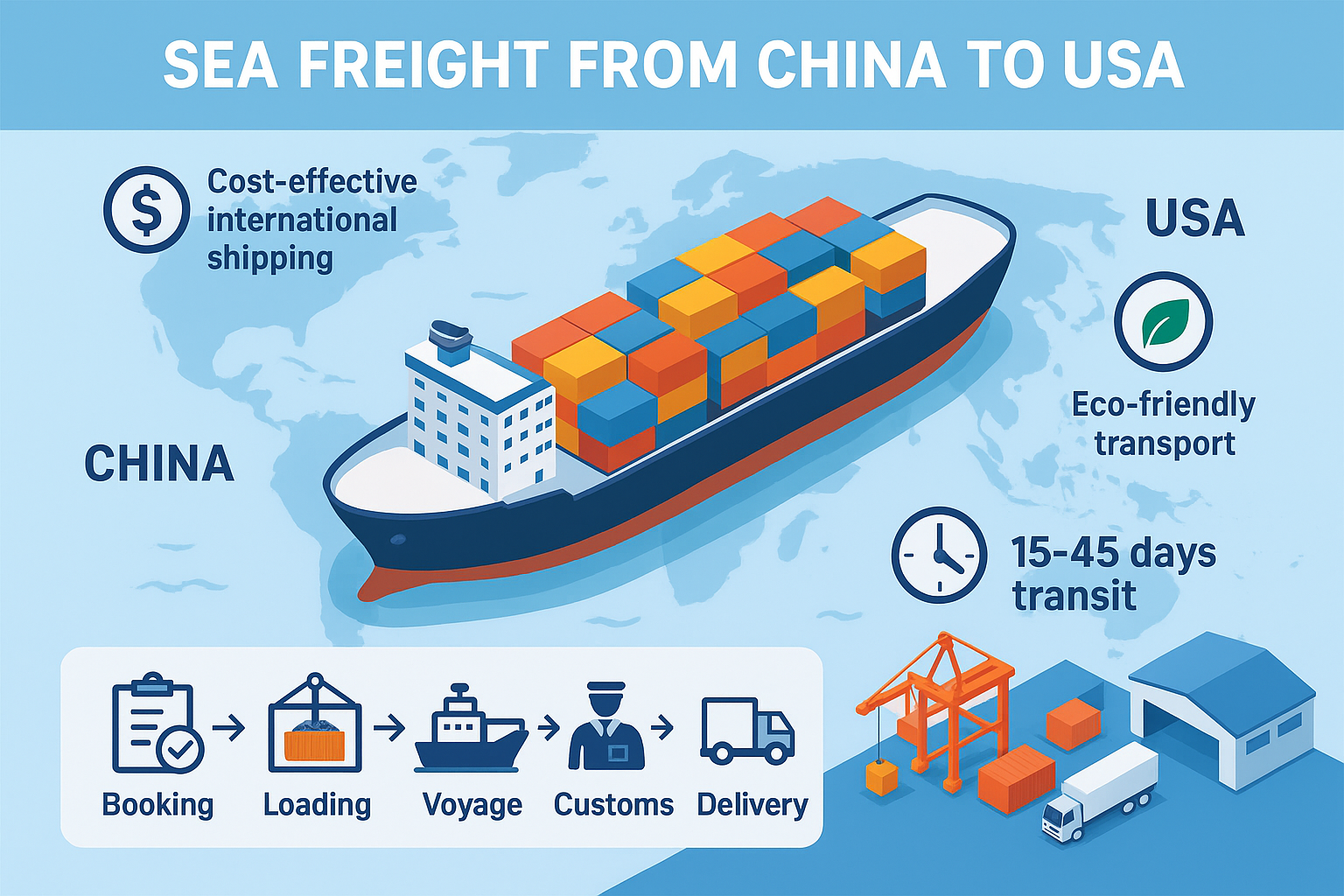 Sea Freight from China to USA: The Most Cost-Effective Shipping Method