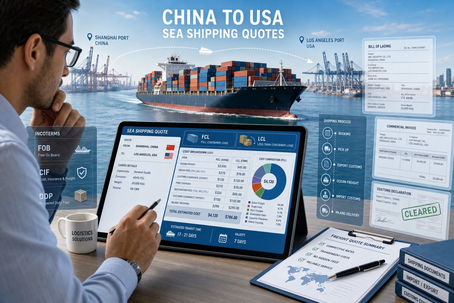 Sea Shipping Quotes China to USA