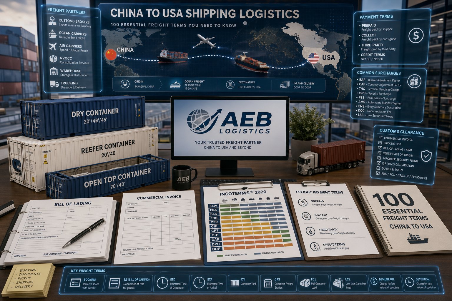 Freight Glossary China to USA Shipping 100 Essential Terms
