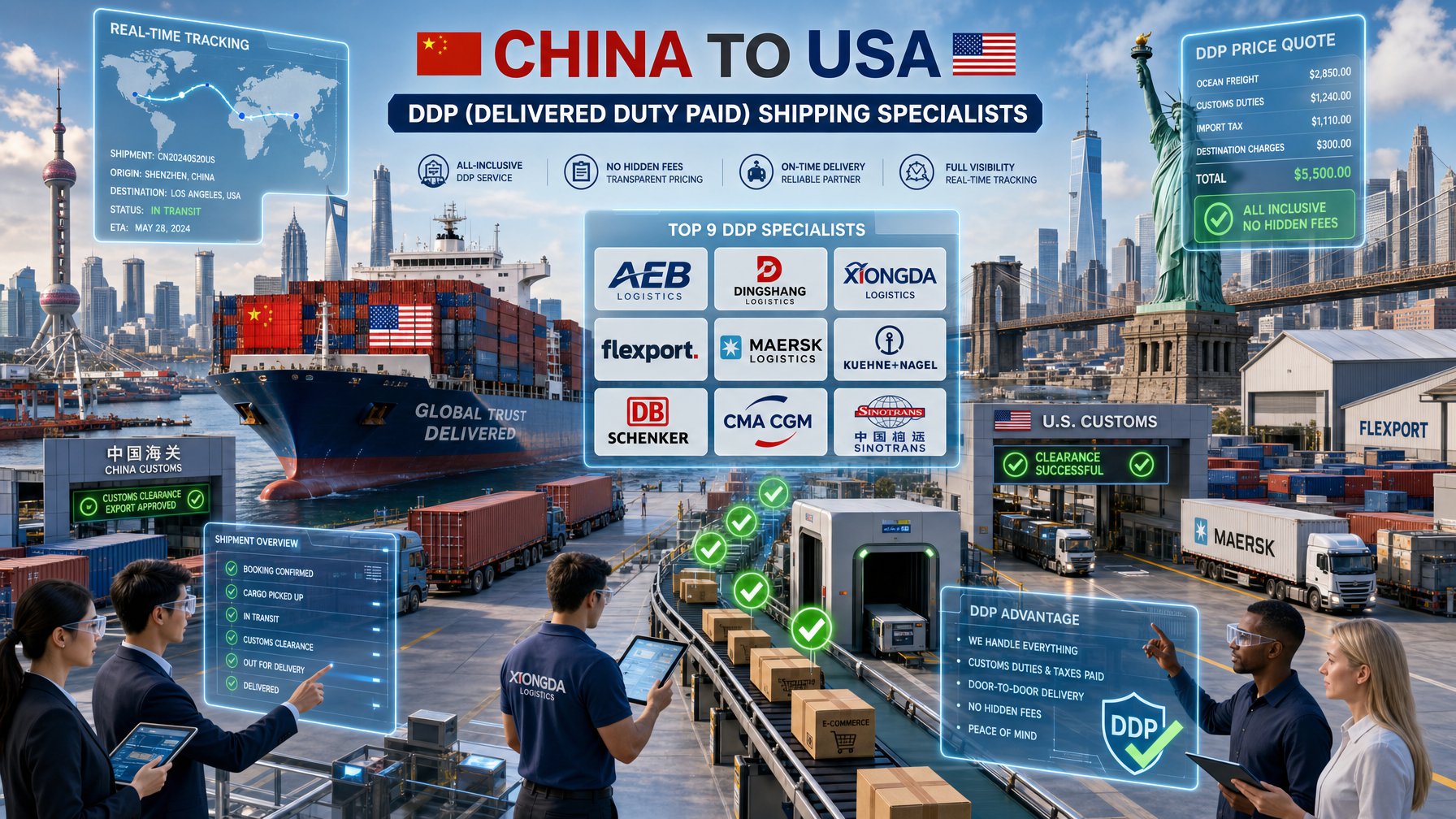 China to USA Freight Forwarders Top 9 DDP Specialists Ranked by Service Quality and Quote Transparency