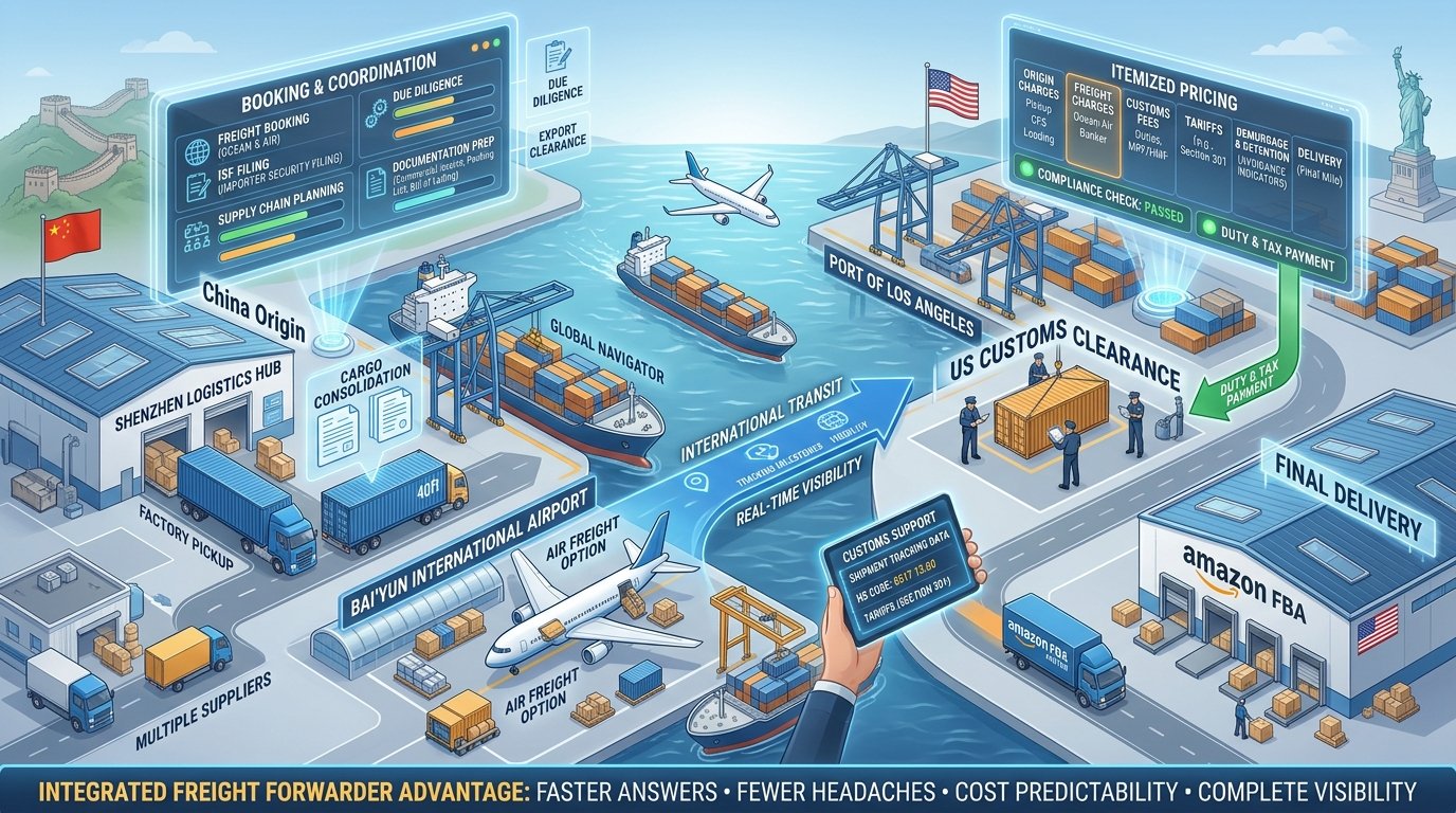 Freight Forwarders China to USA Shipping With Full Customs Support